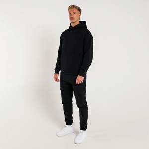 Plain Relaxed Fit Hoodie for Men in Cement and Black Functional <b>Snap</b> <b>Fastener</b> Hood with a Minimalist Design - Product Image 1