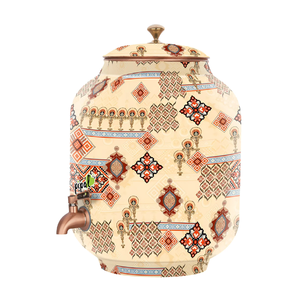 Pot à eau en cuivre émail imprimé martelé Design verres 100% cuivre pot d'eau fabrication prix le plus bas - Product Image 2