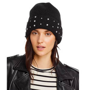Women Customized Fashion Knitted Beanie With Rhinestone Winter Outdoor Warm Professional Beanie Stylish Hat - Product Image 1