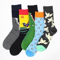 VN Chaussette de golf d'équipage personnalisée en usine Jacquard motif amusant Logo séchage rapide unisexe respirant épais athlétique sportif de haute qualité