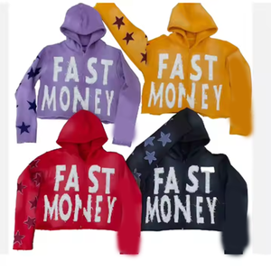 Wholesale New Heavyweight 500gsm 100% Cotton Vintage Washed Distressed Embroidered Thermal Zipper <b>Hoodies</b> Sun Faded Quick Dry - Product Image 6