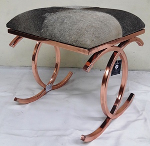 Tabouret moderne en acier inoxydable rembourré en cuir doré et or rose Sièges confortables pour bureau à domicile et restaurants disponibles en multiples - Product Image 2