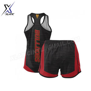 Ensembles de survêtements confortables pour femmes, coupe ajustée, séchage rapide, pour l'entraînement sportif en extérieur et l'équipe, techniques d'impression, prix de gros - Product Image 2