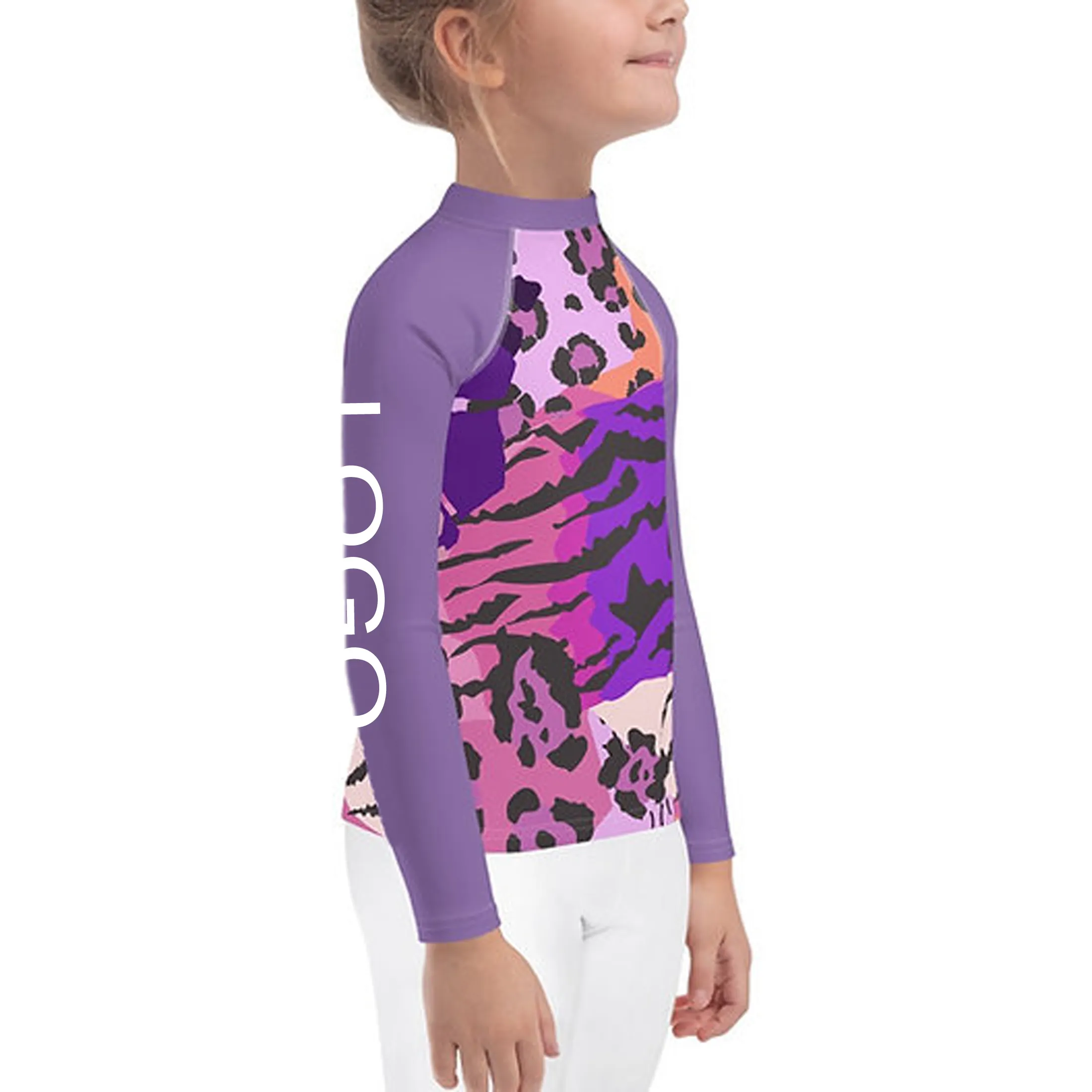 Customizable Long Sleeve T-Shirt for Children's Equestrian Clothing Quick Dry Sportswear Base Layer with Sublimation Print