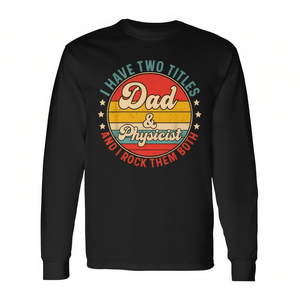 Maglietta a maniche lunghe da uomo con stampa serigrafica per riunioni di famiglia, girocollo, per adulti, modello Fisico Papà - Product Image 2