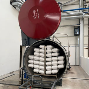 Autoclave de vacío y presión de alto rendimiento para acondicionamiento y vaporización de hilo - Product Image 1