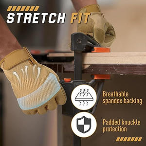 ถุงมือทำงานนิรภัยแบบระบายอากาศ ป้องกันการสั่นสะเทือน ทนแรงกระแทก มองเห็นได้ชัดเจน สำหรับช่างยนต์  พร้อมโลโก้สั่งทำ สะท้อนแสง นุ่มสบาย ใช้ในงานจราจร - Product Image 3