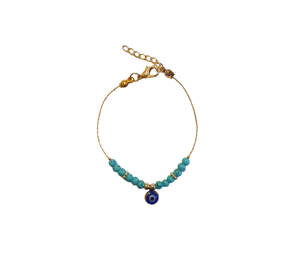 Bracelet en acier inoxydable plaqué pierres de zircon imitation perle DAFNI BIG PAZAR - Cadeau tendance - Product Image 2