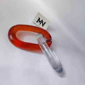 Chaîne de lien en résine pour décoration murale, chaîne murale ouverte transparente, boucle de chaîne, bijoux DIY, chaîne cubaine en plastique acrylique pour décoration murale - Product Image 5