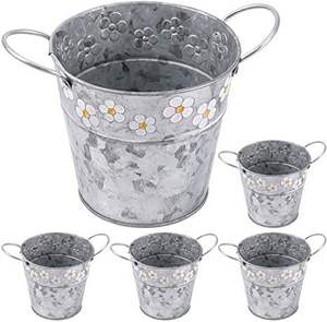 Qualité supérieure Martelé Conception Galvanisé Métal Fleur Vase Table Décoratif Bureau Maison Jardin Accessoire pour Salon - Product Image 5