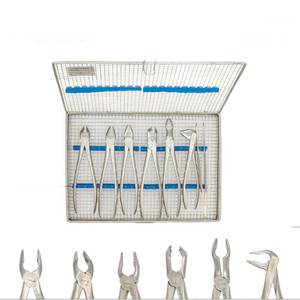 ชุดคีมถอนฟัน 6 ชิ้น ทำจากโลหะ ได้รับการรับรองมาตรฐาน CE บรรจุในกล่องฆ่าเชื้อแบบมืออาชีพ สำหรับทันตแพทย์ผู้เชี่ยวชาญด้านการผ่าตัด - Product Image 2