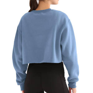 Vente en gros – Nouveau sweat-shirt court à capuche en coton tricoté imprimé pour femme, manches longues, idéal pour l'hiver 2025 - Product Image 3