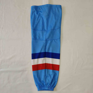 Vente en gros Maillot de terrain personnalisé pour jeunes Chaussettes de hockey sur glace tricotées OEM Chaussettes de hockey à sublimation Techniques d'impression par broderie - Product Image 2