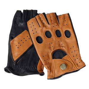Gants de vélo d'été demi-doigts avec coussinets en gel pour vélo de route, course, VTT, vélo pour hommes et femmes, gants en cuir du Pakistan - Product Image 3