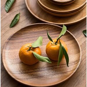 Support de cuillère en bois massif grand petit plat de chargeur en bois d'acacia nordique en gros Offre Spéciale de fête artisanat DHT service de fruits alimentaires - Product Image 2