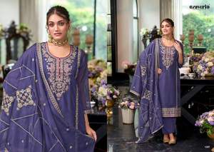 Vêtements de fête indiens et pakistanais de haute qualité haut de travail brodé en organza doux et bas en soie lourde Dupatta fournisseur indien de confiance - Product Image 2