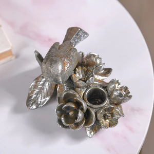 Bird and <b>Leaf</b> Metal Tea <b>Light</b> Candle Holder for Decoration Fancy Luxury Best Quality Fancy Design Stylish Candle Holder - Product Image 3