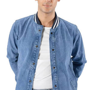 Veste en jean de service OEM vente à chaud en haute qualité 2024 veste en jean veste en jean décontractée de rue pour hommes - Product Image 1