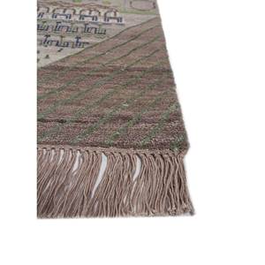 Tapis Manchaha en laine et soie de bambou noués à la main, 10 mm, rectangulaires, motif abstrait patchwork, technique artisanale pour la maison et les couloirs - Les-2308 - Product Image 4