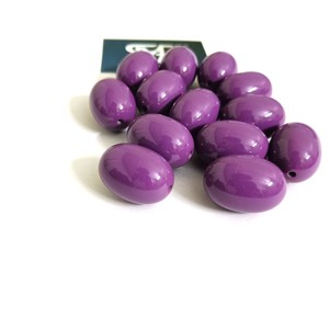 Cuentas de resina ovaladas moradas con estilo para joyería artesanal, cuentas de superficie lisa, perfectas para pulseras hechas a mano, collares y pendientes - Product Image 5