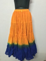 Jupe de danse orientale bohème victorienne maxi de 25 yards en pur coton, style gypsy tribal fusion, grande taille, respirante, faite à la main pour femme, idéale pour l'été