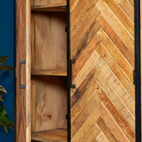 Nouvelles Grandes Armoires de Cuisine Minimalistes Autoportantes Verrouillables Extensibles Coulissantes Pliables en Métal avec Portes en Bois Massif pour Atelier