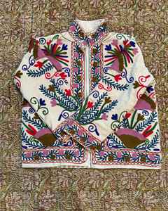 แจ็คเก็ตผ้าคอตตอนปักกำมะหยี่สีเขียวมาใหม่เสื้อแจ็คเก็ตตัวสั้นสำหรับใส่ในฤดูหนาว - Product Image 3