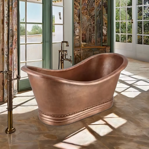 Bañera Rectangular de Cobre Hecha a Mano, Bañera Independiente de Lujo, Ecológica, Duradera, Acabado Antiguo, Marca Privada OEM - Product Image 3