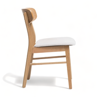 Ensemble de table à manger pliable en bois massif de style moderne du milieu du siècle, 4 pièces, écologique, usage commercial pour restaurant, hôtel, café