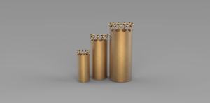 Juego de 2 floreros de metal Vantage Modern Luxury con acabado chapado en oro Estilo único Fancy para decoración del hogar y deshierbe - Product Image 6