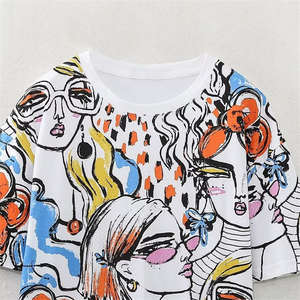 Haute qualité vêtements pour femmes en gros femmes Boxy chemises à manches courtes mode t-shirts col rond femmes t-shirts - Product Image 6