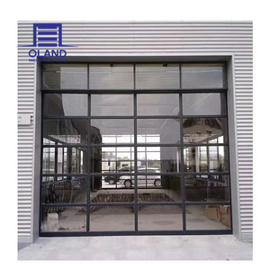 <span class=keywords><strong>Porte</strong></span> <span class=keywords><strong>de</strong></span> <span class=keywords><strong>garage</strong></span> sectionnelle automatique en aluminium et verre avec panneaux isolés, pour villas et projets résidentiels - Product Image 2