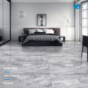 Azulejos de porcelana de superficie brillante de estilo moderno para uso en hoteles Champ Blue Phase 4 exportador superior producto líder - Product Image 4