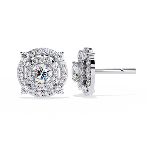 Boucles d'oreilles en or 18 carats brillantes avec diamant de laboratoire, boucles d'oreilles de qualité supérieure - Product Image 6