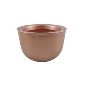 Maceta redonda de Metal decorativa para jardín, macetas de mosaico de espejo negro para decoración interior y exterior, hechas a mano a granel - Product Image 5