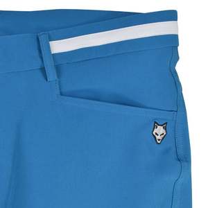 Pantalon de golf décontracté bleu pour homme, couleur unie, respirant, tissé, avec fermeture éclair perlée, braguette boutonnée, logo au dos, sans coutures, 100 % polyester - Product Image 2