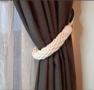 <b>Thick</b> Cotton Rope <b>Curtain</b> Tieback-Chic Ties-Nautical Decor Ties-industrial Holdbacks - Twisted Jute Rope - Product Image 2