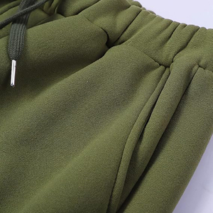 กางเกงคาร์โก้แนวยุทธวิธีสำหรับผู้ชายและผู้หญิงกางเกงลายทางทรงตรงโค้งทำจากผ้าขนแกะออกแบบโลโก้ได้ตามต้องการ - Product Image 4