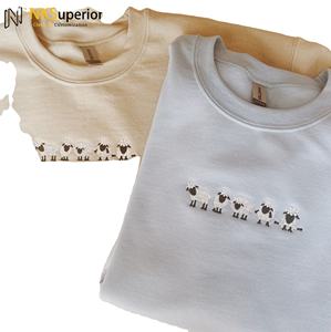 Suéter Personalizado de Gran Tamaño, 100% Algodón, Cuello Redondo, Tejido de Punto, para Invierno, con Logotipo Bordado, Estilo Casual - Product Image 3