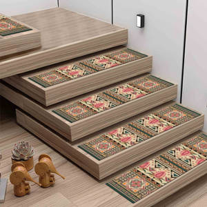 Ethnic Pattern Printed Rug: Kilim Design, Boho, Modern, Colorful, Stair Rug,With Pile Soft Rug - Product Image 4