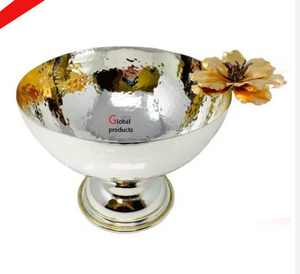 top quality silver finished metal stainless steel <b>dessert</b> and chocolate serving <b>bowl</b> <b>for</b> hotel restaurant and bar - Product Image 5