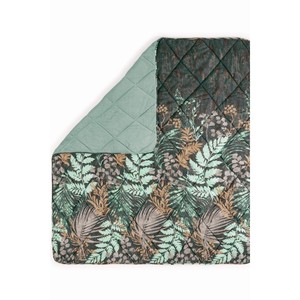 Cotton Box Velvet Double Duvet Cover <b>Mint</b> Clorasa 195x215 cm Home Use with Plant Pattern - Product Image 2