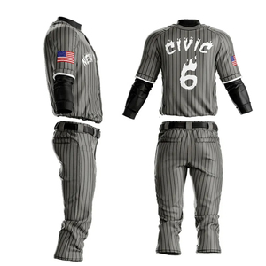 Ensemble de vêtements de sport pour baseball et softball avec impression personnalisée sur le devant, qualité supérieure, unisexe, respirant, évacuant l'humidité, séchage rapide - Product Image 4