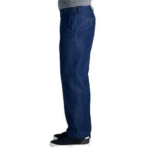 กางเกงยีนส์ขาตรงของผู้ชายกางเกงยีนส์ผ้าฝ้ายขาตรงมีขนาดแตกต่างกันออกใหม่ - Product Image 2