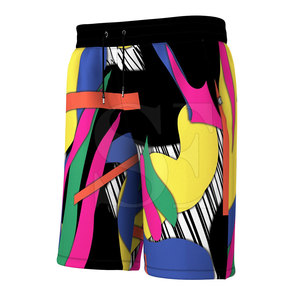 กางเกงขาสั้นผ้าโพลีเอสเตอร์แบบไม่ทอขนาดใหญ่พิเศษสำหรับผู้ชายกางเกงขาสั้นระบายอากาศได้ดีแบบลำลองสำหรับฤดูร้อน100% - Product Image 2