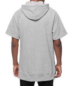 Men's <b>Short</b> <b>Sleeve</b> Solid Winter Casual <b>Hoodie</b> Pocket 100% Cotton Blend Eco-Friendly Breathable Sporty Design for Gym Workouts - Product Image 2