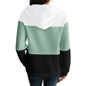 Sudadera con capucha larga transpirable de bloque de color grueso Unisex de peso pesado 2025/Sudadera con capucha elegante de hombro caído con logotipo personalizado de gran tamaño - Product Image 2