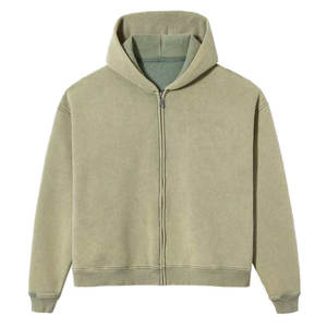 100% Cotton Oversized <b>Men</b> Zip up Hoodies Casual Blank <b>Hoodie</b> <b>Men</b> Oversize Heavy Weight Zipper <b>Hoodie</b> With Soft <b>Fleece</b> - Product Image 1