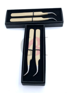 แหนบต่อขนตาปลายแหลมสีเงิน ด้ามจับโค้งรูปทรงเพชร ผลิตจากสแตนเลสคุณภาพสูงเคลือบสีแบบผงสำหรับงานมืออาชีพ - Product Image 4