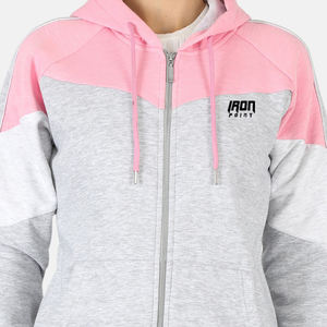 Venta superior personalizado 100% algodón Jogger traje de dos piezas mujer chándal con logotipo de talla grande polar chándal para invierno - Product Image 2